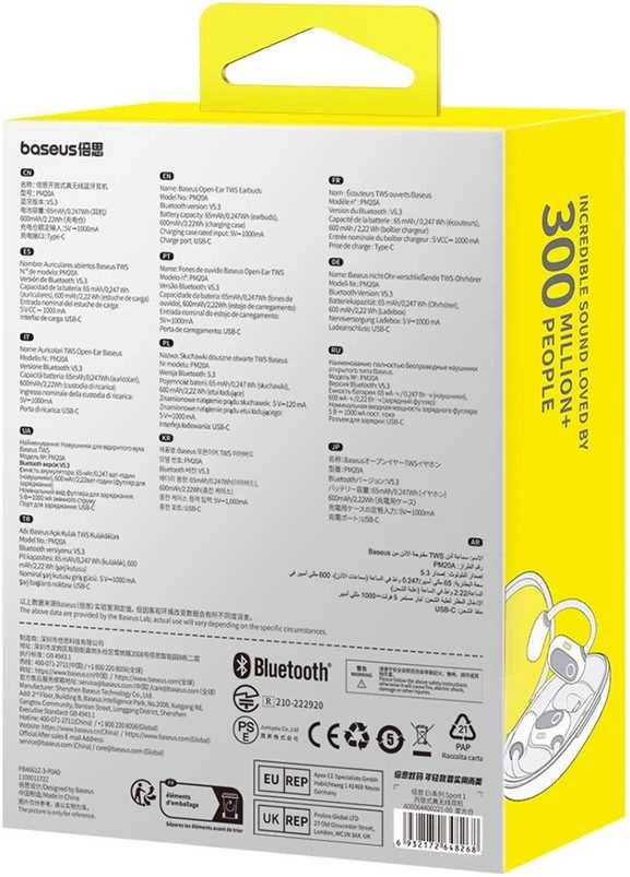 Baseus Eli Sport 1 pakuotės nugarėlė su specifikacijomis