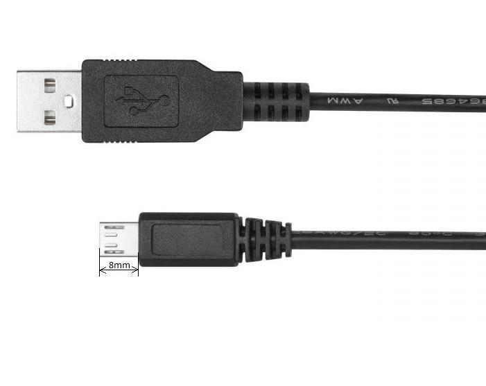 Kruger & Matz USB - micro USB kabelis 1m Juodas