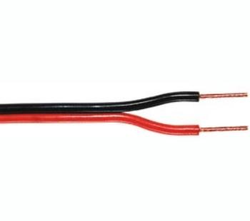 Cabletech Laidas kolonėlėms 2x1.0mm² juodas/raudonas (varinis)