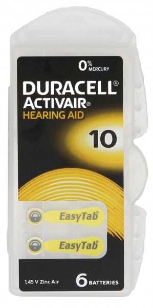 Duracell | A10/DA10/ZL10 | Zinc air cells | 6 pc(s)