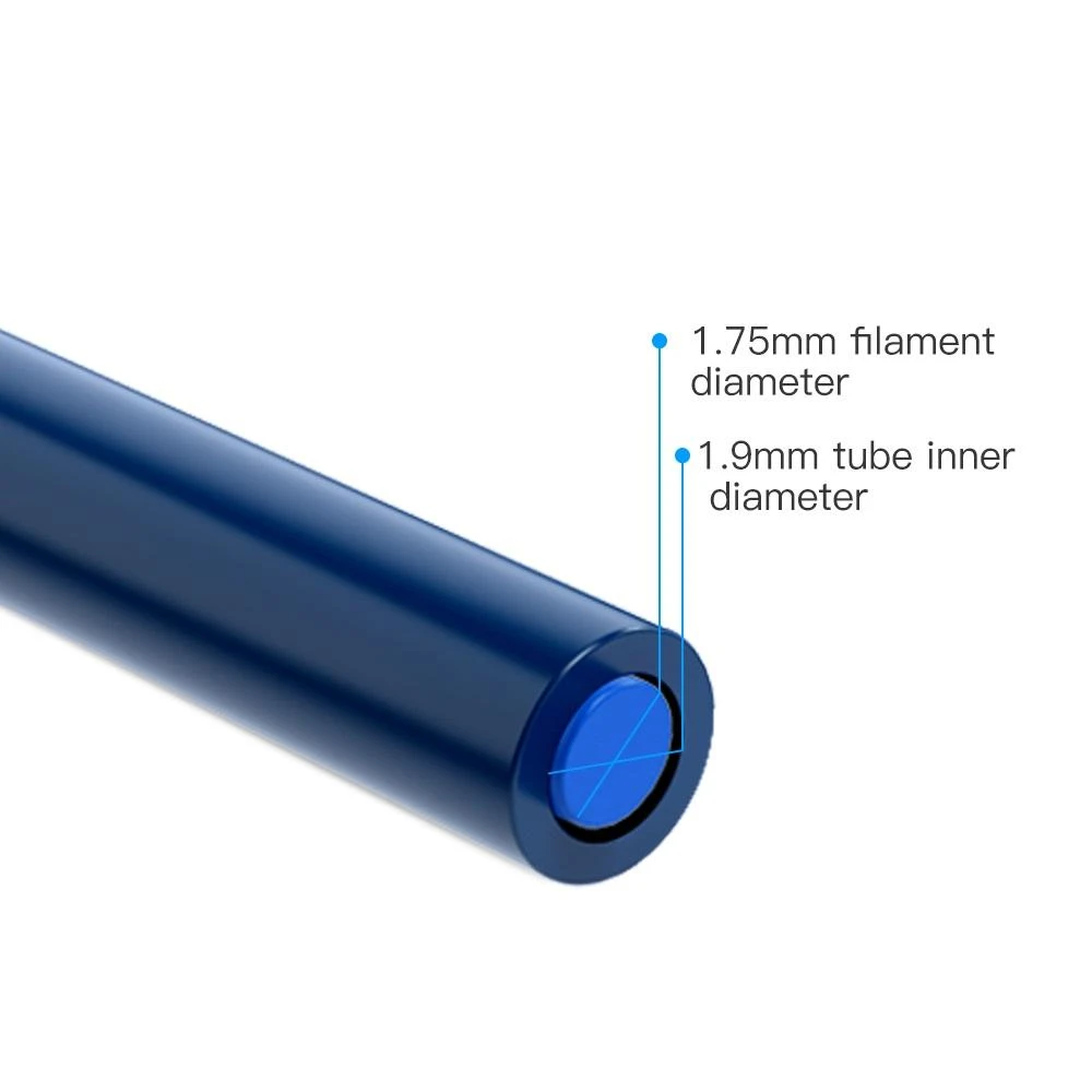 Capricorn PTFE vamzdelis su techninių matmenų schema