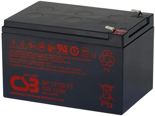 Akumuliatorius (AGM) CSB 12Ah 12V F2 VRLA (GP12120)