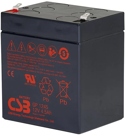 Csb Battery Akumuliatorius 12V 4.5Ah F1 (4.8mm) Pb AGM VRLA CSB