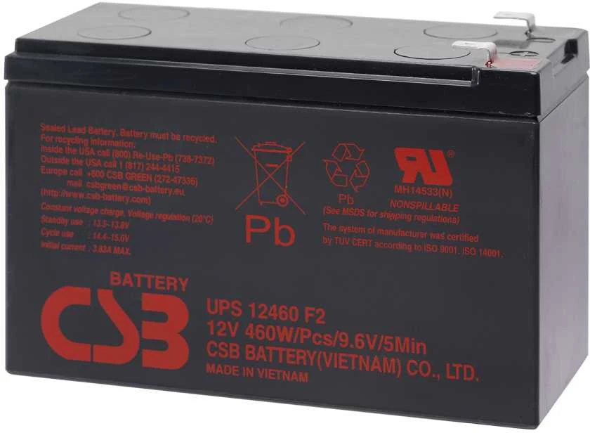 Csb Baterija CSB Baterija Baterija 12V, 9Ah, AGM | UPS12460F2 | 460 W