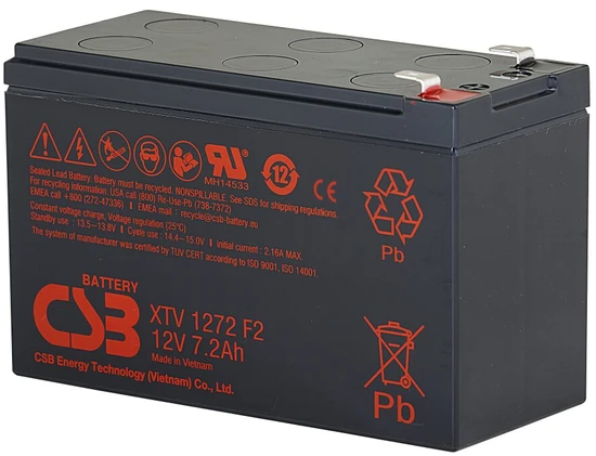Csb Battery Akumuliatorius 12V 7.2Ah Pb AGM VRLA CSB
