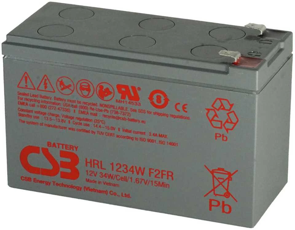 Csb Battery Csb Baterija CSB Baterija Baterija 12V 9Ah 34W Pb F2 | HRL1234W