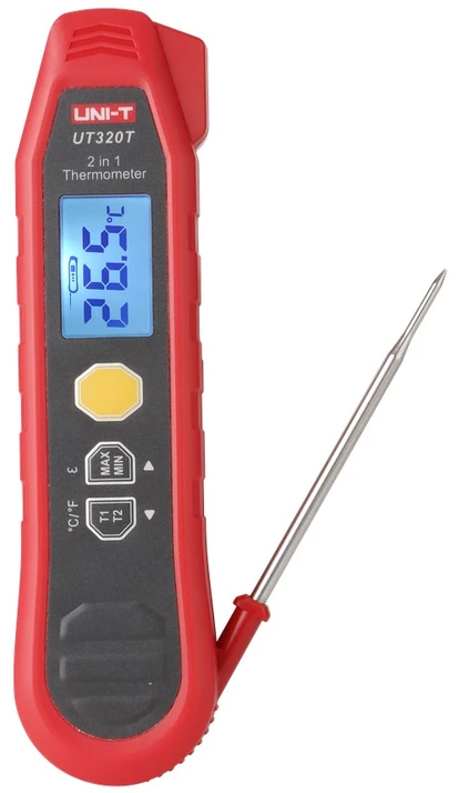 Daugiafukcis termometras IR 40-300°C; -40-300°C ; IP54, Max/Min/Skirtumas/matavimo rakinimasl UNI-T