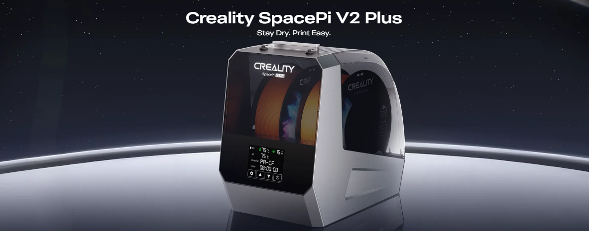3D plastiko džiovintuvas 2 ritėms 45℃-75℃ Space Pi V2 Plus CREALITY aprašymas - Prekės nuotrauka