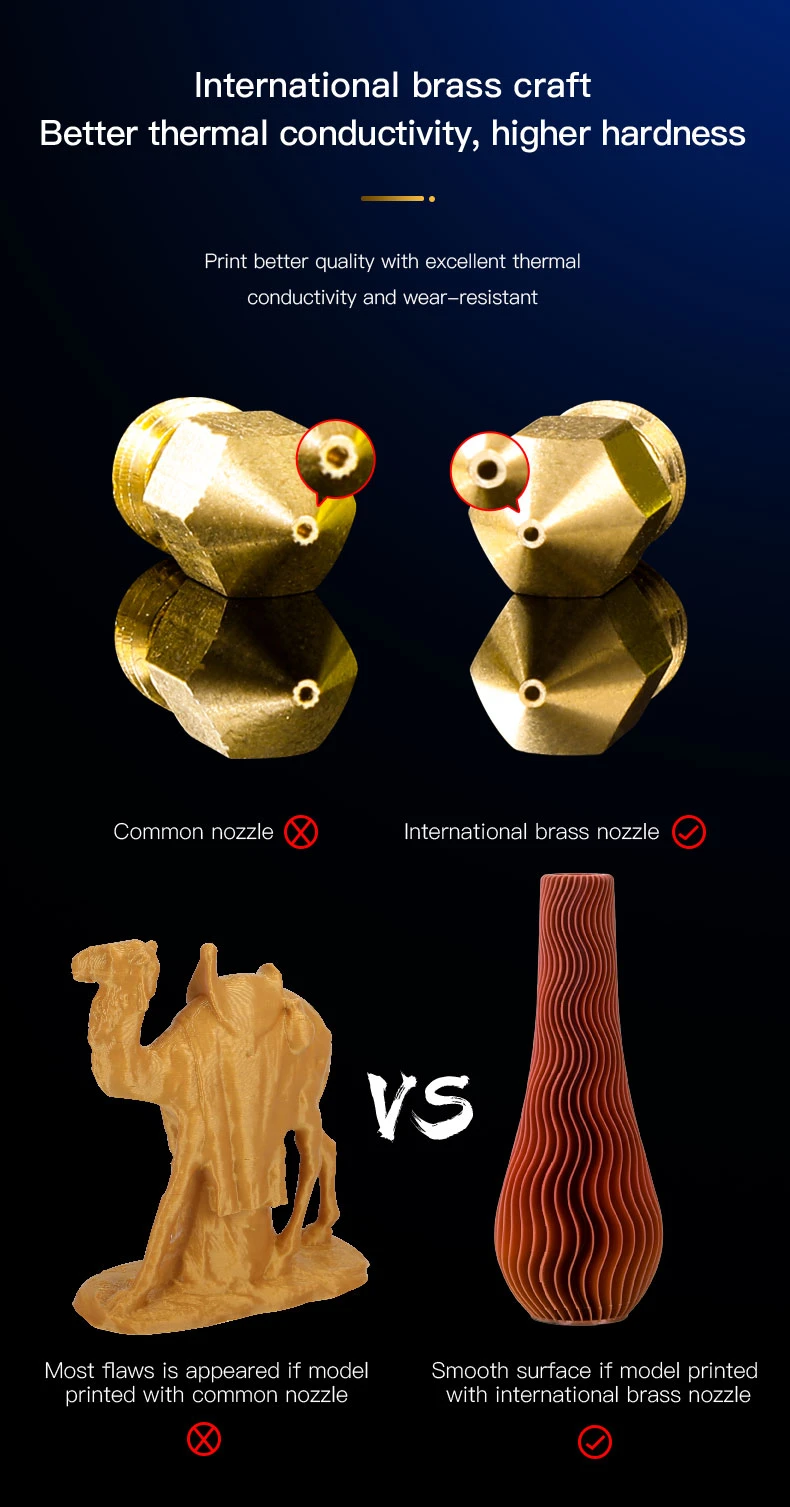 3D spausdintuvo purkštukas D6 0.4mm 3002060005 CREALITY aprašymas - Prekės nuotrauka