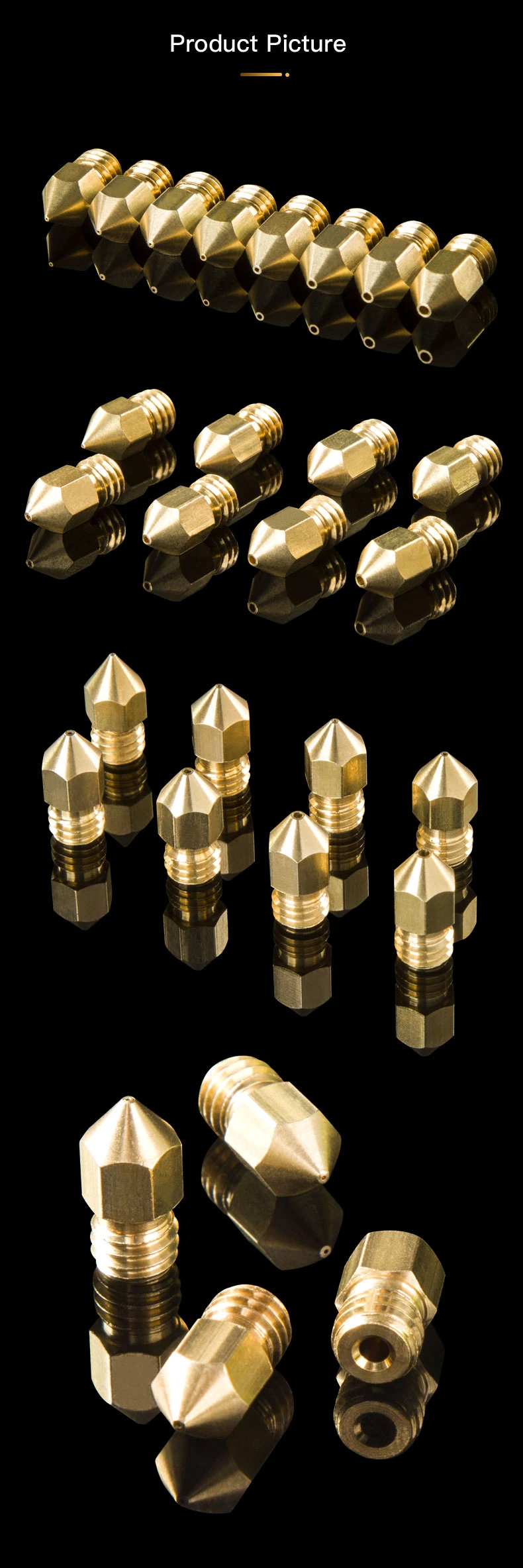 3D spausdintuvo purkštukas D6 0.4mm 3002060005 CREALITY aprašymas - Prekės nuotrauka