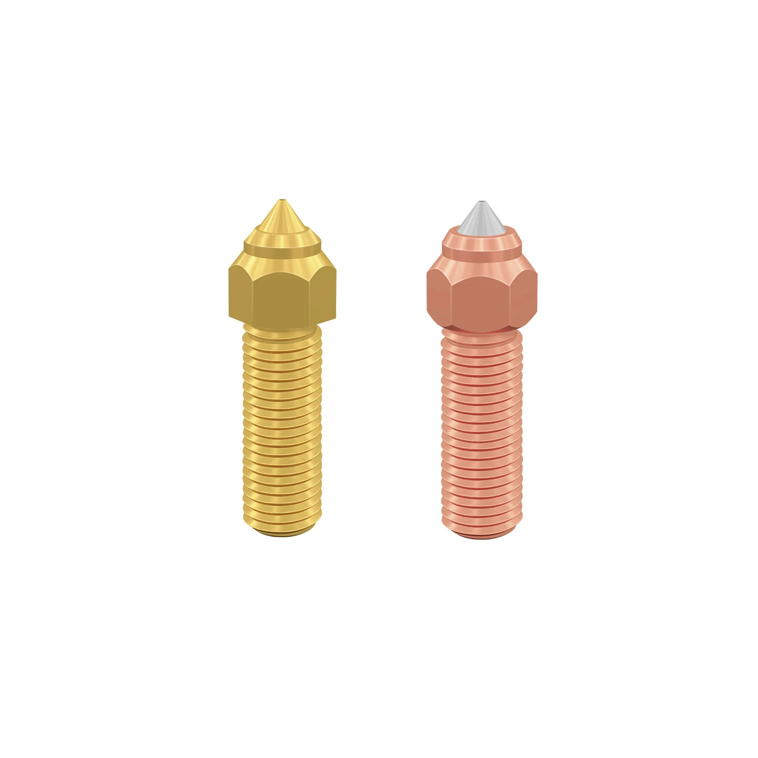 3D spausdintuvo purkštukų komplektas 1vnt žalvarinis, 1vnt varinis / grūdinto plieno 0.4mm skirti K1 / K1Max / CR-M4 / ENDER-3V3KE CREALITY aprašymas - Prekės nuotrauka