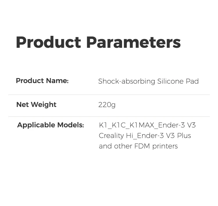 3D spausdintuvų antivibracinės kojelės skirtos K1_K1 Max_K1C_K1 SE_Ender-3 V3_Ender-3 V3 Plus_Creality Hi aprašymas - Prekės nuotrauka