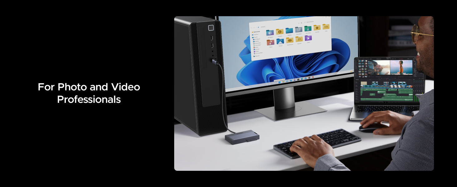 Adapteris M.2 NVMe/SATA UGREEN D320 USB 3.2 USB–USB-C aprašymas - Prekės nuotrauka