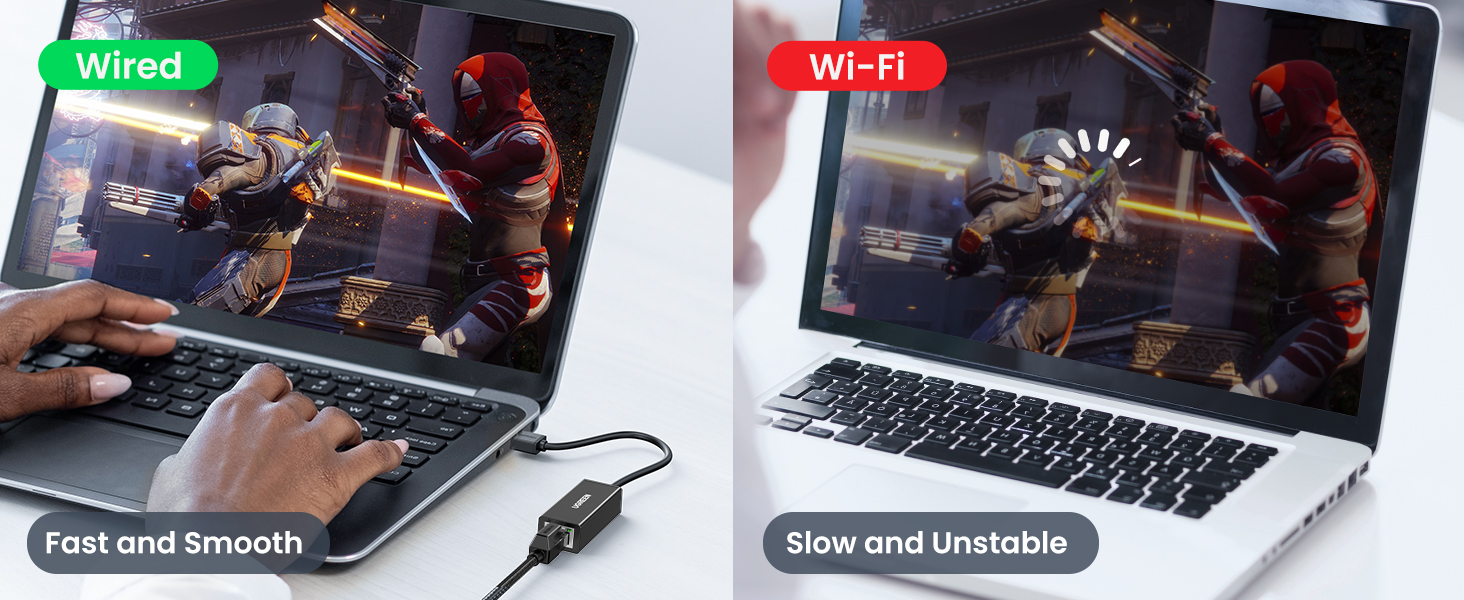 Ugreen Adapteris tinklo USB-A 2.0 - RJ45 10/100Mbit/s, juodas aprašymas - Prekės nuotrauka