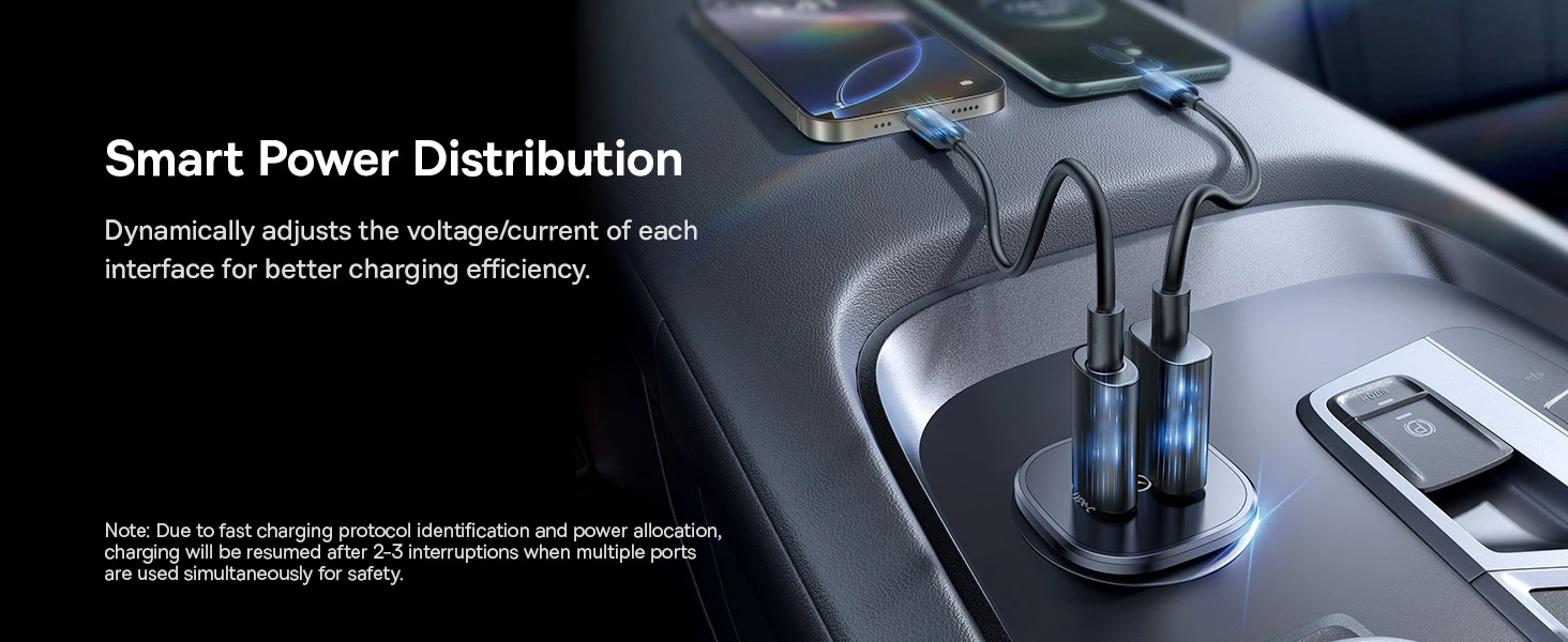 Baseus Automobilinis įkroviklis GoTrip 30W 12-24V USB-A + USB-C QC PD, juodas aprašymas - Prekės nuotrauka