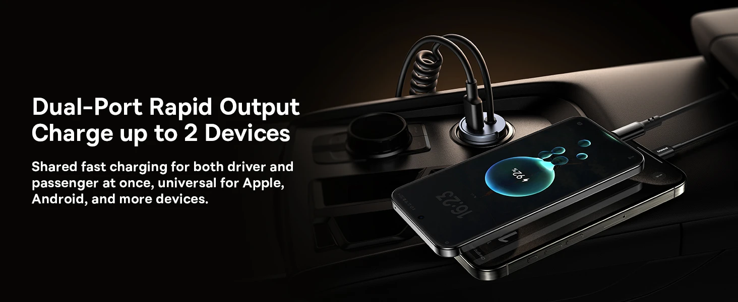 Baseus Automobilinis įkroviklis Tiny Star 30W 12-24V USB-C PD3.0 su integruotu USB-C kabeliu 30W 1.4m, juodas aprašymas - Prekės nuotrauka