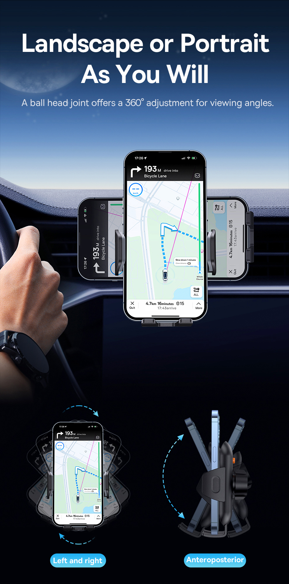 Baseus Automobilinis laikiklis 5.4-7.2