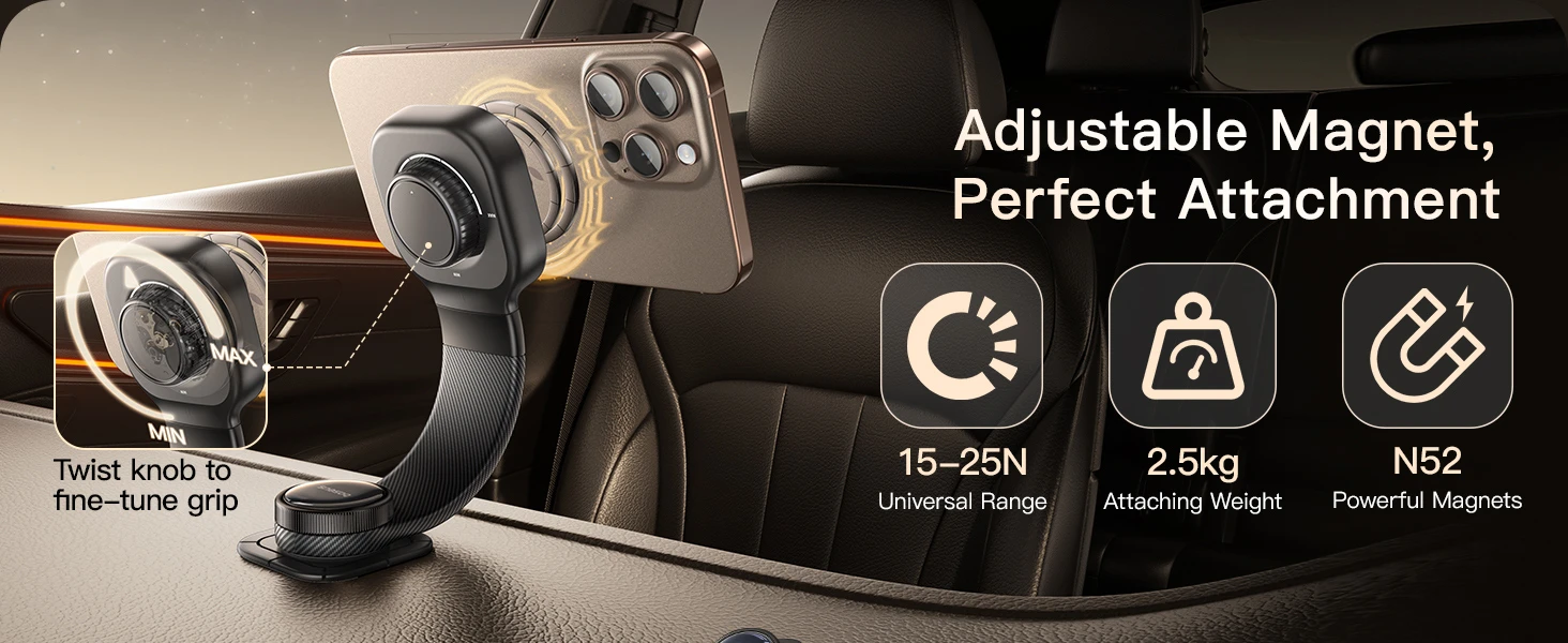 Baseus Automobilinis magnetinis laikiklis telefonams PrimeTrip C03, juodas aprašymas - Prekės nuotrauka