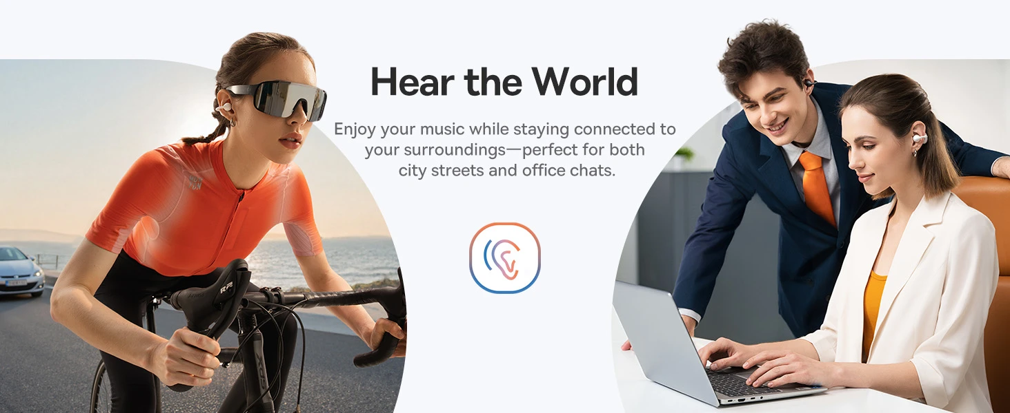 Baseus Belaidės Bluetooth 6.0 ausinės Bass BC1 su įkrovimo dėklu, baltos aprašymas - Prekės nuotrauka
