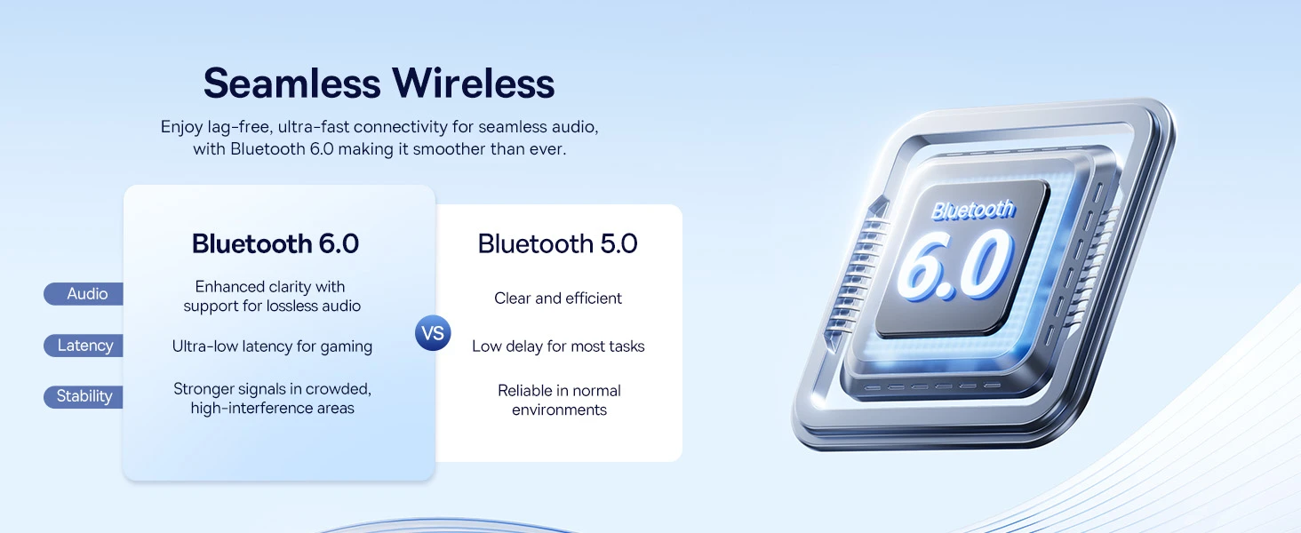 Baseus Belaidės Bluetooth 6.0 ausinės Bass BH1 NC su triukšmo slopinimu, juodos aprašymas - Prekės nuotrauka