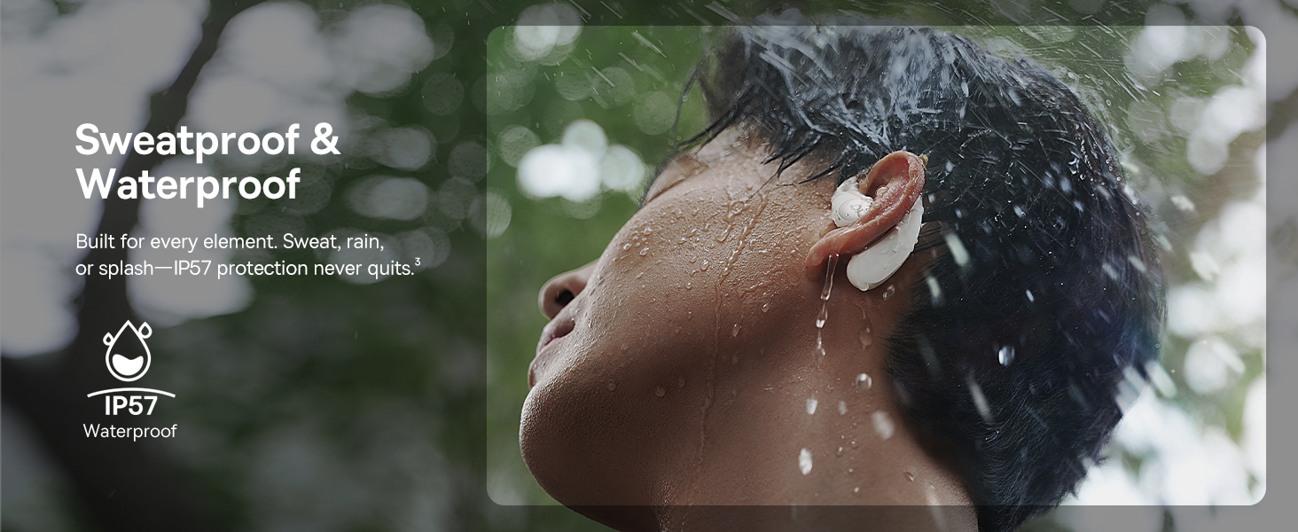 Baseus Belaidės Bluetooth 6.0 ausinės Eli Sport 2 su įkrovimo dėklu, baltos aprašymas - Prekės nuotrauka