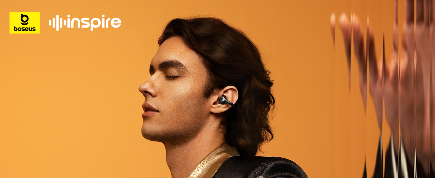 Baseus Belaidės Bluetooth 6.1 ausinės Inspire XC1 su įkrovimo dėklu, juodos aprašymas - Prekės nuotrauka