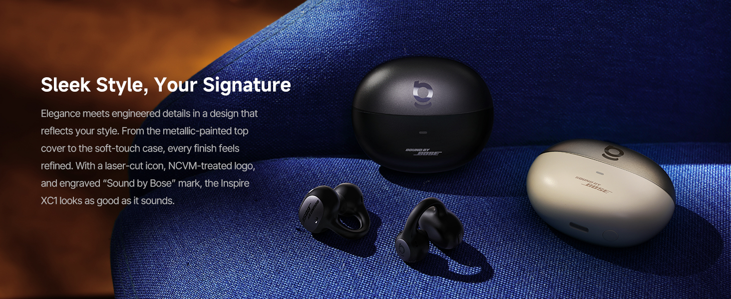 Baseus Belaidės Bluetooth 6.1 ausinės Inspire XC1 su įkrovimo dėklu, juodos aprašymas - Prekės nuotrauka