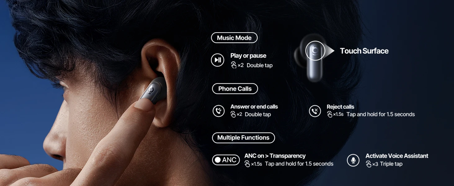 Baseus Belaidės Bluetooth 6.1 ausinės Inspire XP1 su įkrovimo dėklu ir triukšmo slopinimu, juodos aprašymas - Prekės nuotrauka