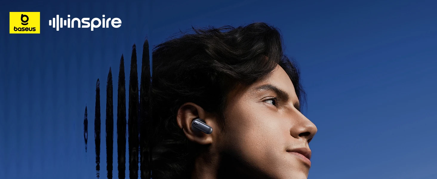 Baseus Belaidės Bluetooth 6.1 ausinės Inspire XP1 su įkrovimo dėklu ir triukšmo slopinimu, juodos aprašymas - Prekės nuotrauka