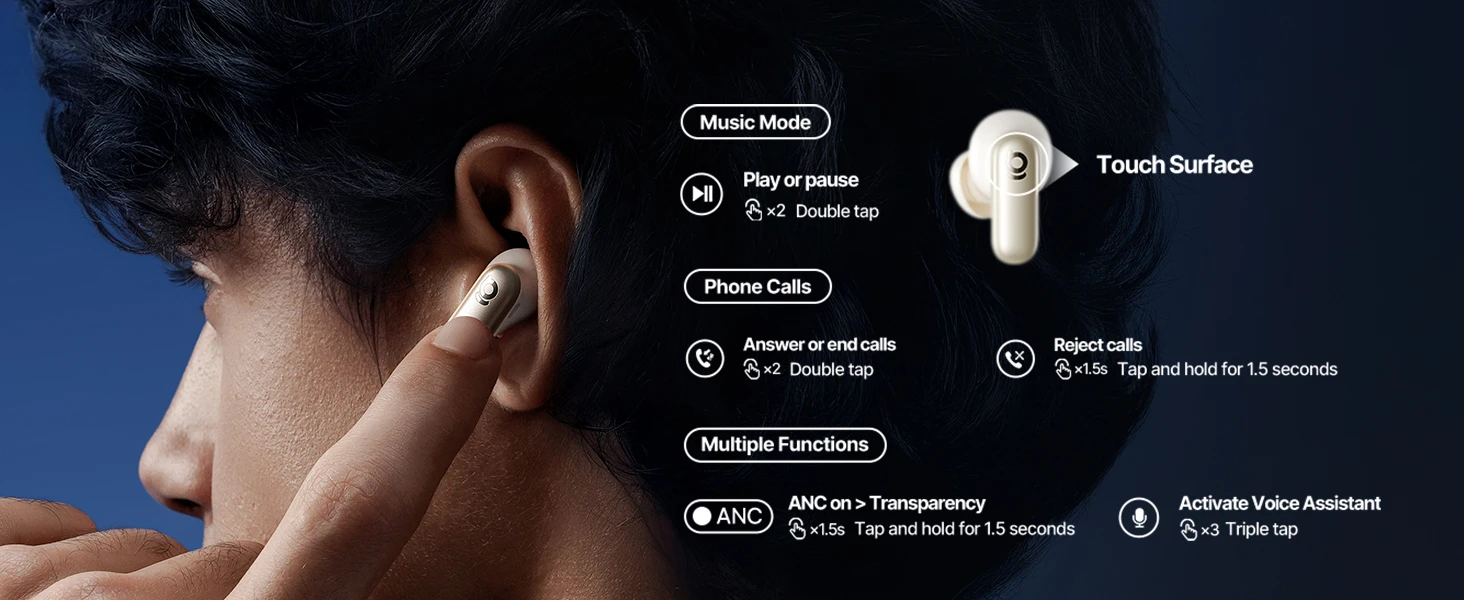 Baseus Belaidės Bluetooth 6.1 ausinės Inspire XP1 su įkrovimo dėklu ir triukšmo slopinimu, baltos aprašymas - Prekės nuotrauka