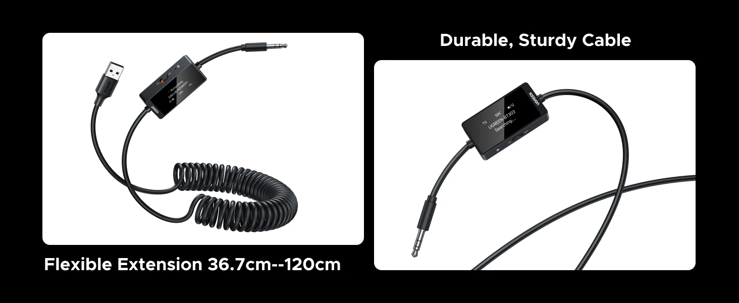 Ugreen Belaidis Bluetooth 5.4 garso imtuvas - siųstuvas su AUX (3.5mm) jungtimi aprašymas - Prekės nuotrauka