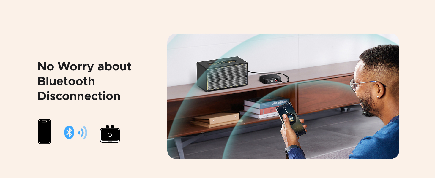Ugreen Belaidis Bluetooth 6.0 LDAC garso imtuvas su 3.5mm (AUX), 2xRCA išėjimu aprašymas - Prekės nuotrauka