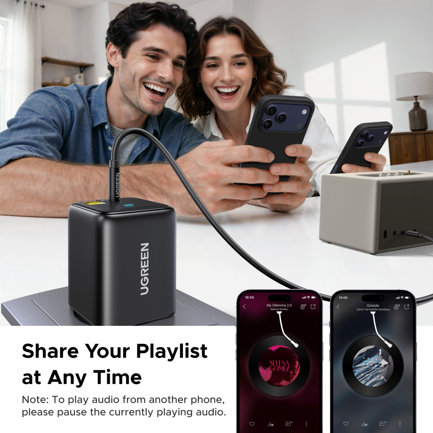 Ugreen Belaidis Bluetooth 6.0 LDAC garso imtuvas su 3.5mm (AUX) jungtimi aprašymas - Prekės nuotrauka