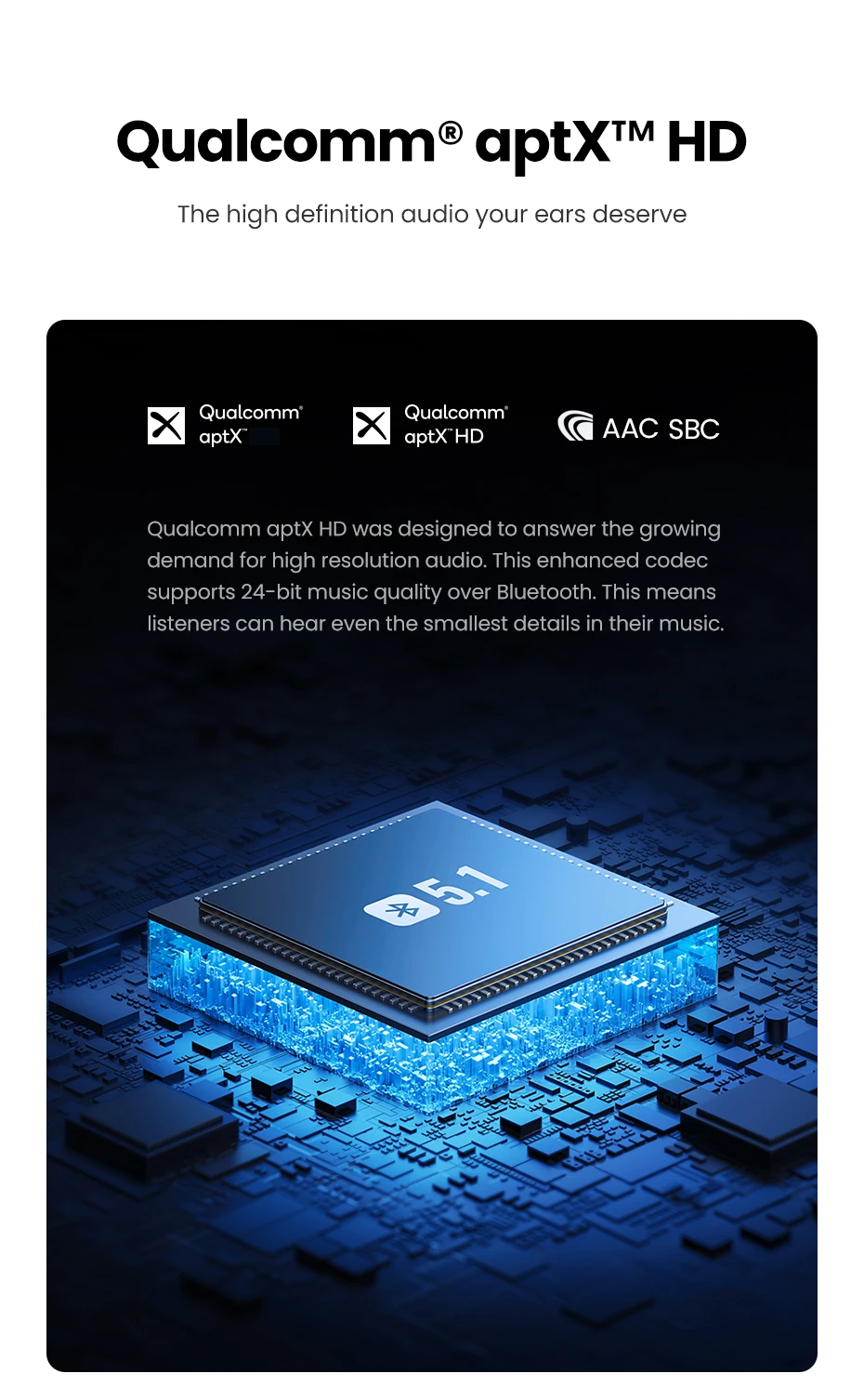Ugreen Bluetooth 5.1 aptX garso imtuvas su 3.5mm (AUX), 2xRCA lizdais aprašymas - Prekės nuotrauka