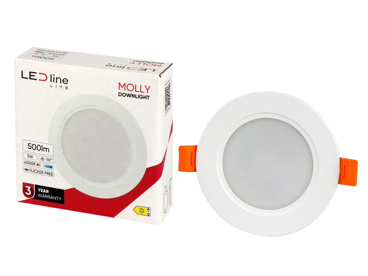 Zelmer Įmontuojamas LED šviestuvas, 230Vac, 9W, 830lm, šiltai balta 3000K, apvalus, MOLLY, LED line LITE aprašymas - Prekės nuotrauka