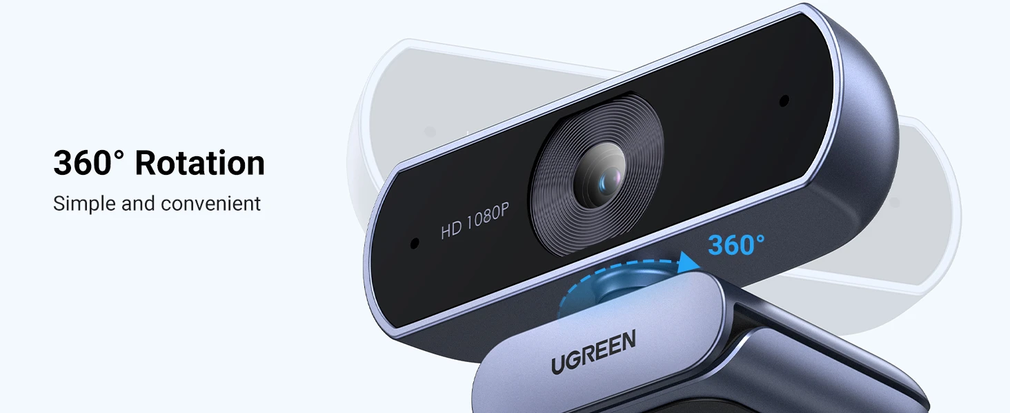 Ugreen Internetinė USB kamera HD 1080p su mikrofonu aprašymas - Prekės nuotrauka