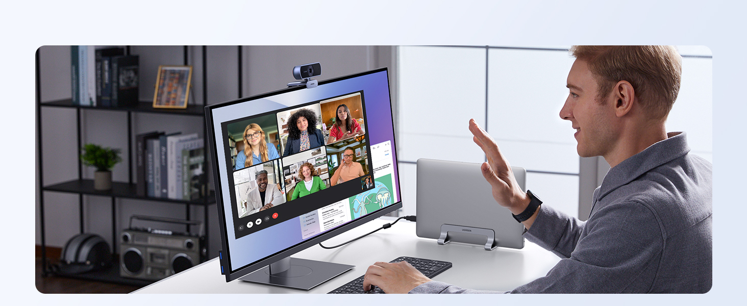 Ugreen Internetinė USB kamera HD 1080P@30FPS su mikrofonu aprašymas - Prekės nuotrauka
