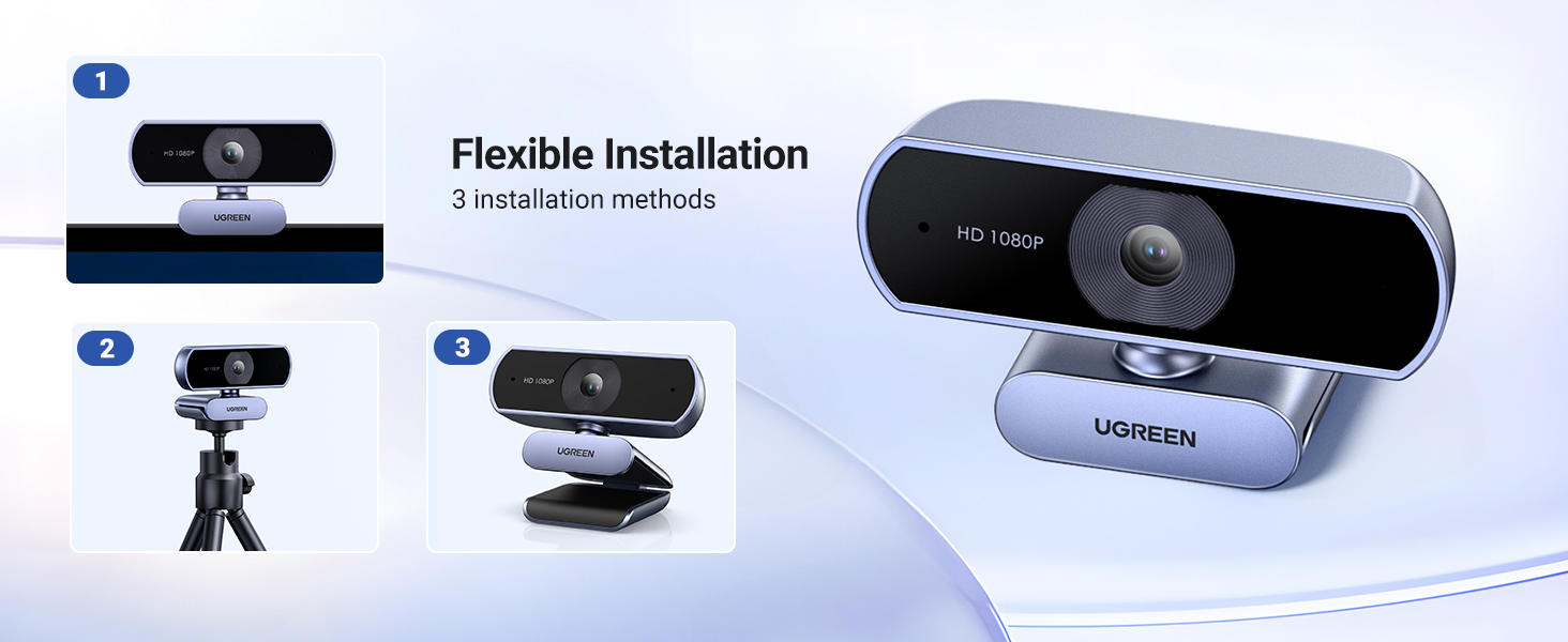 Ugreen Internetinė USB kamera HD 1080P@30FPS su mikrofonu aprašymas - Prekės nuotrauka