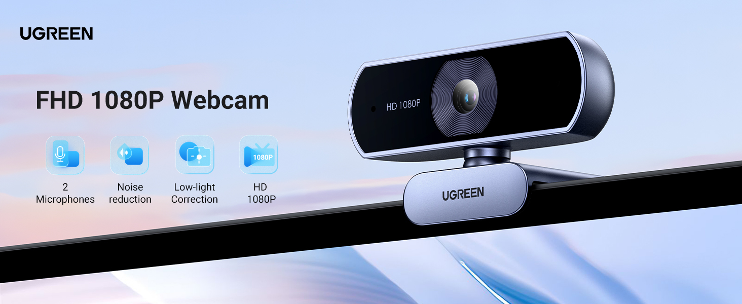 Ugreen Internetinė USB kamera HD 1080P@30FPS su mikrofonu aprašymas - Prekės nuotrauka