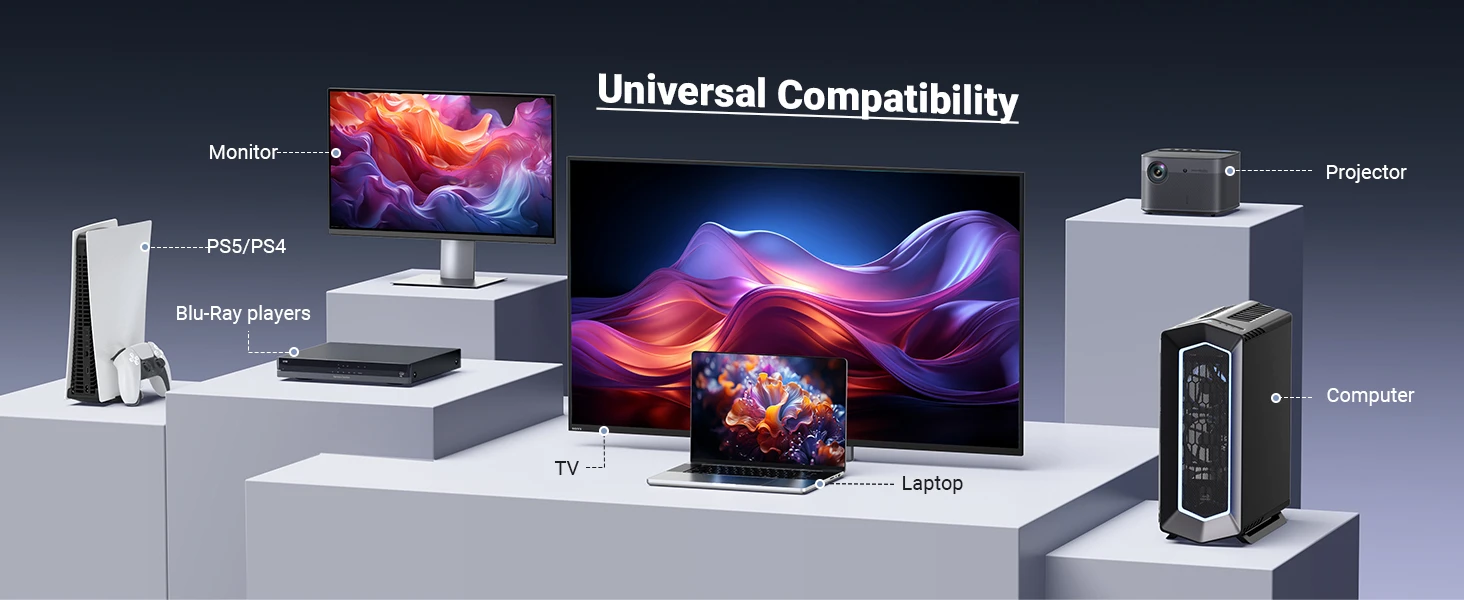Kabelis HDMI-HDMI kištukai 10m (HDMI 2.1 8K@60Hz 48Gbps) juodas HD171 UGREEN aprašymas - Prekės nuotrauka
