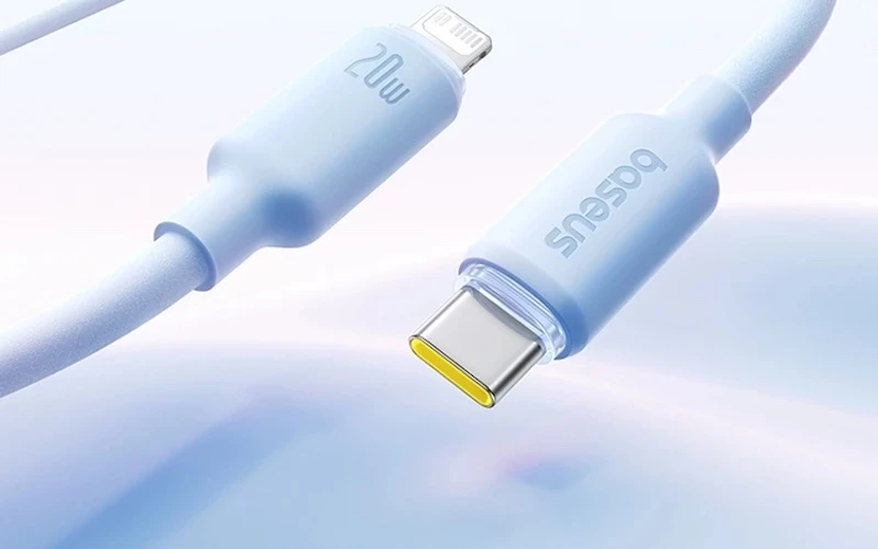 Kabelis USB C - IP Lightning 2m 20W baltas porėto silikono izoliacija BASEUS aprašymas - Prekės nuotrauka