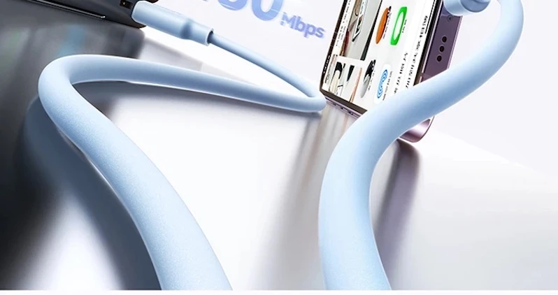 Kabelis USB C - IP Lightning 2m 20W baltas porėto silikono izoliacija BASEUS aprašymas - Prekės nuotrauka