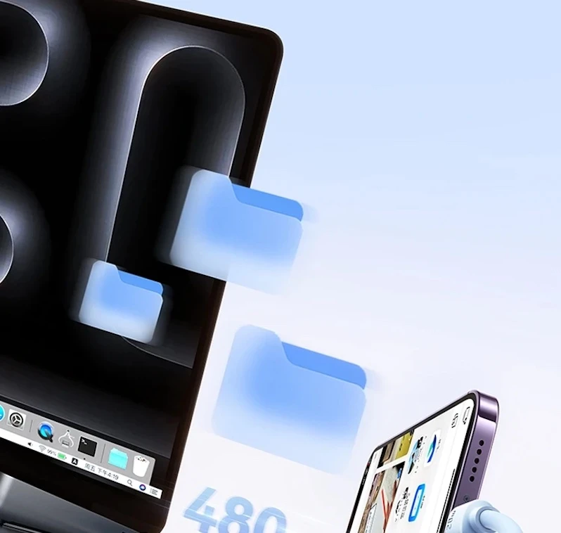 Kabelis USB C - IP Lightning 2m 20W baltas porėto silikono izoliacija BASEUS aprašymas - Prekės nuotrauka