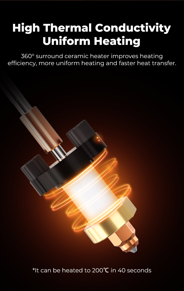 Kaitintuvo komplektas (hotend) K1, K1C bei K1Max nauja versija CREALITY aprašymas - Prekės nuotrauka