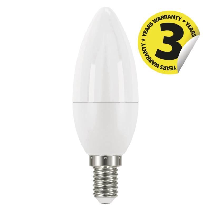 LED lemputė E14 230V 5W 470lm, žvakės formos, šiltai balta, 2700K, EMOS aprašymas - Prekės nuotrauka