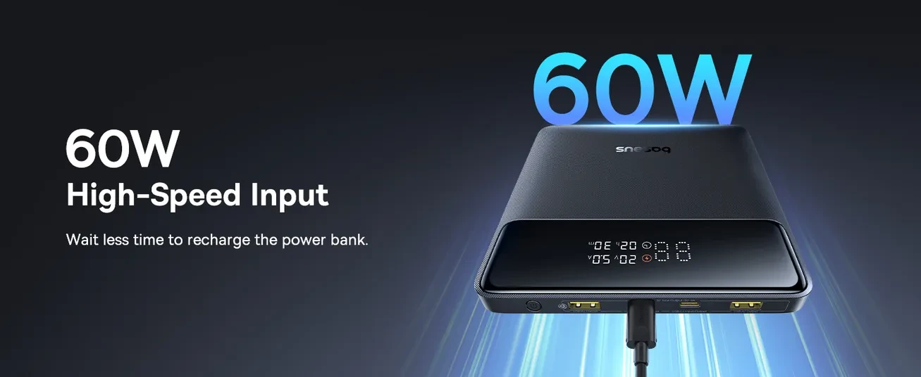 Baseus Blade H1 20000mAh 100W juoda aprašymas - Prekės nuotrauka
