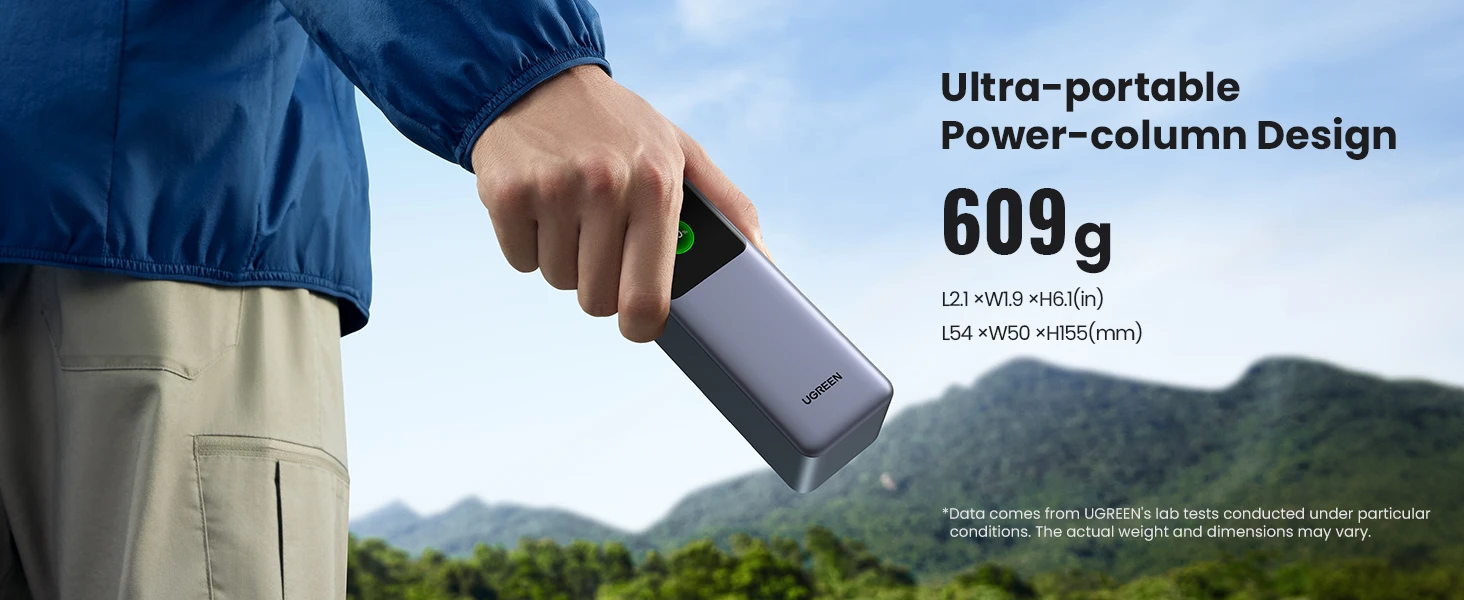 UGREEN išorinis akumuliatorius (Powerbank) 25000mAh 200W 2xUSB-C; USB PB722 aprašymas - Prekės nuotrauka