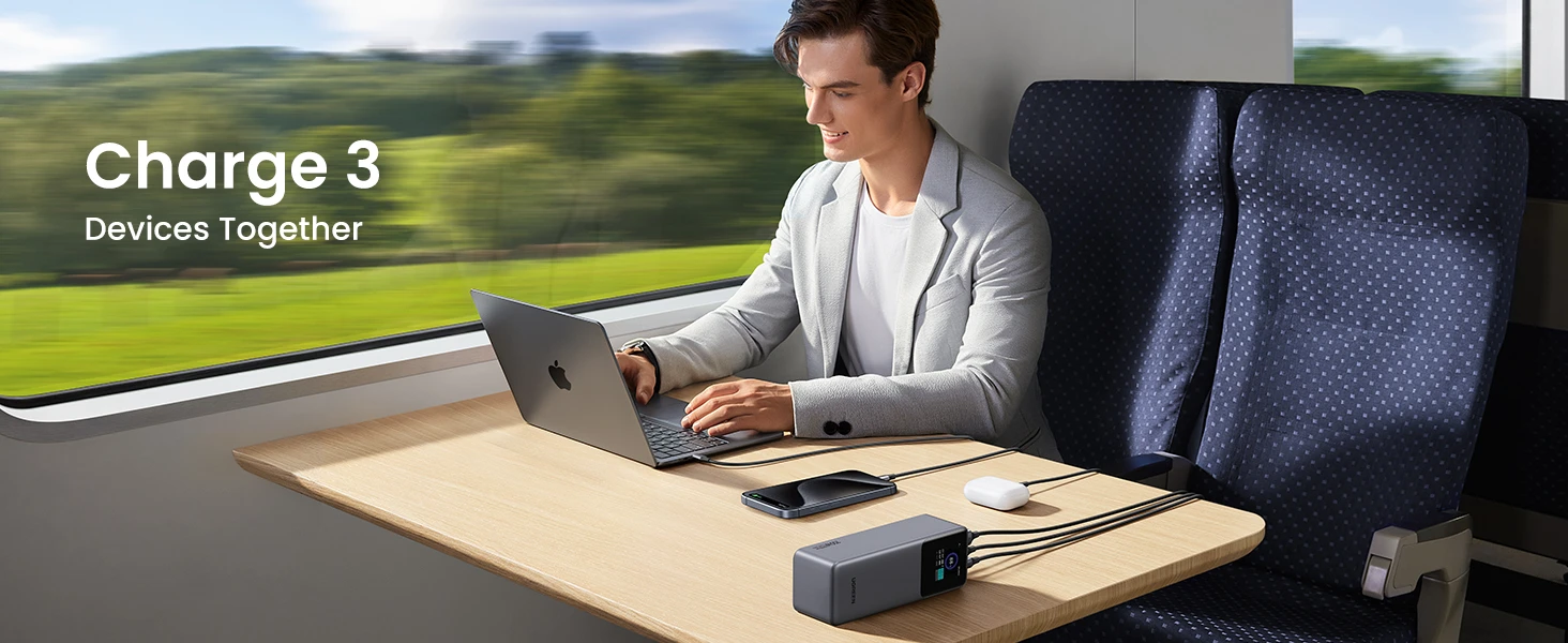 UGREEN išorinis akumuliatorius (Powerbank) 25000mAh 200W 2xUSB-C; USB PB722 aprašymas - Prekės nuotrauka