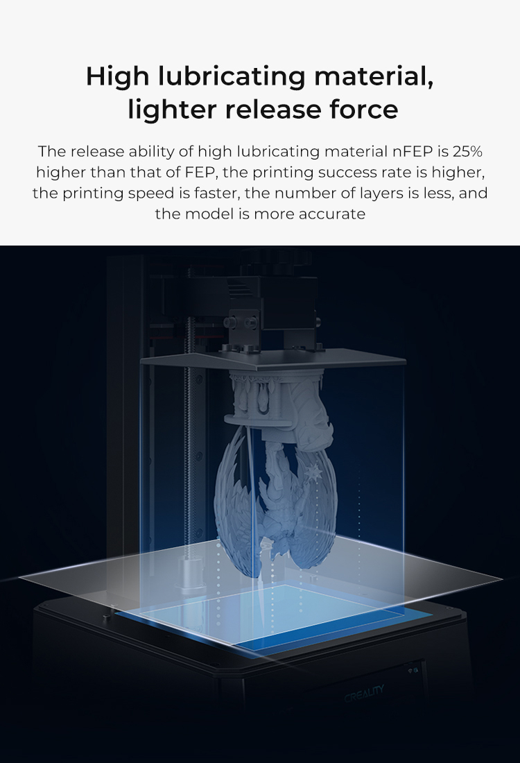 nFEP plėvelė 220×180×0.15mm skirta derviniams 3D spausdintuvas CREALITY aprašymas - Prekės nuotrauka