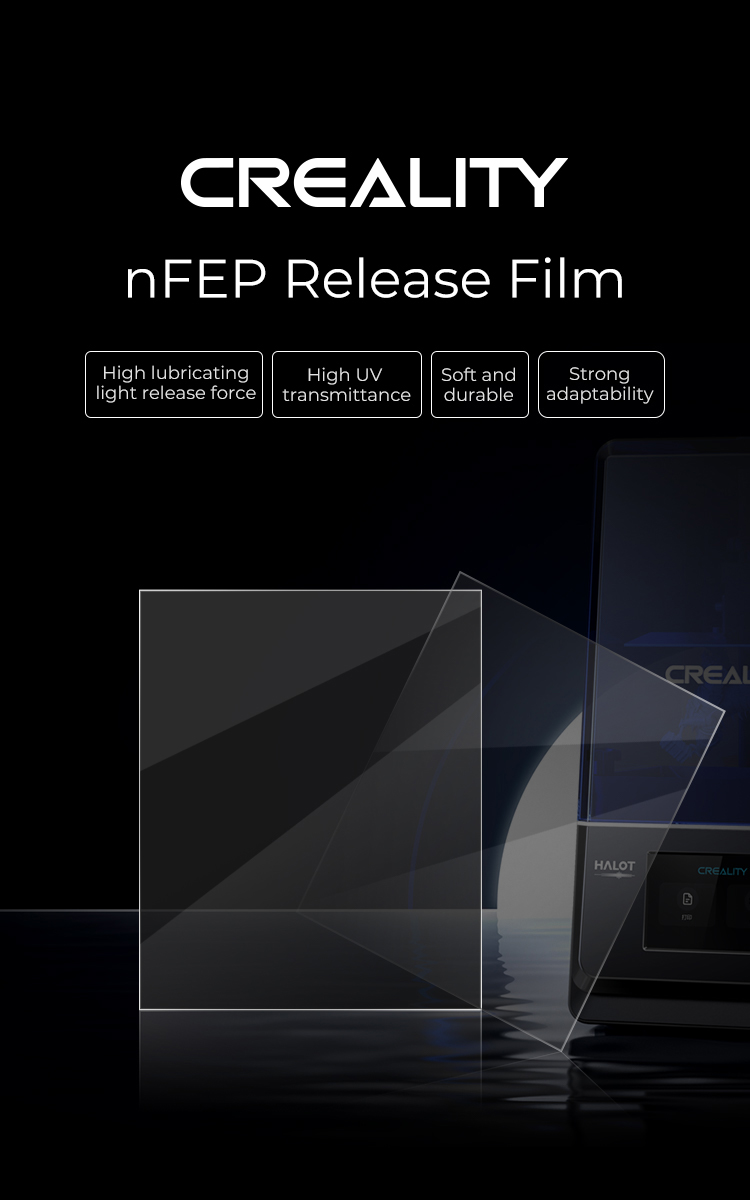 nFEP plėvelė 220×180×0.15mm skirta derviniams 3D spausdintuvas CREALITY aprašymas - Prekės nuotrauka